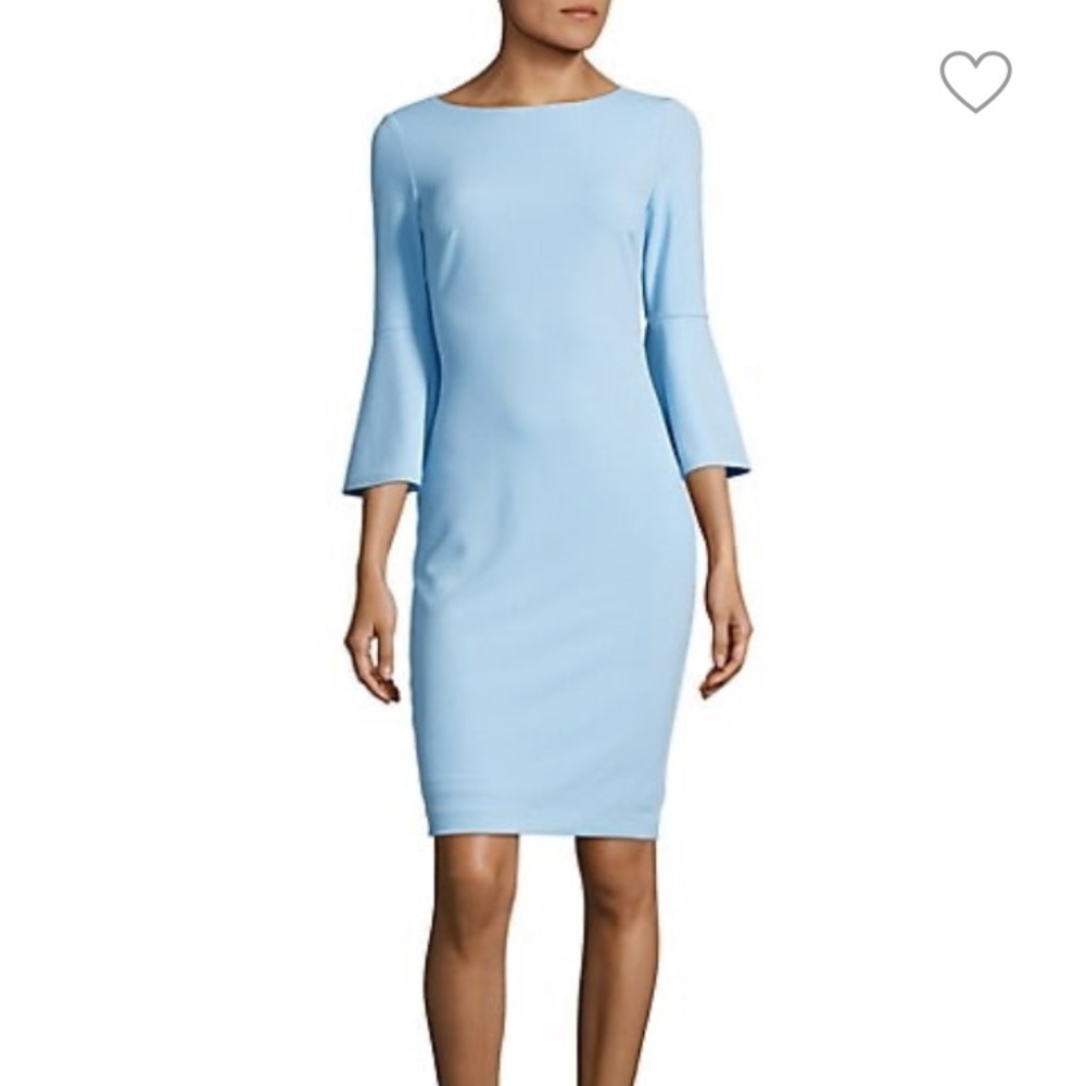 Calvin Klein baby blue bell sleeve dress